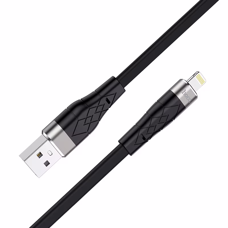 Кабель Hoco X53 Angel silicone charging data cable for iP 1м чорний HC-X53-UL-Black