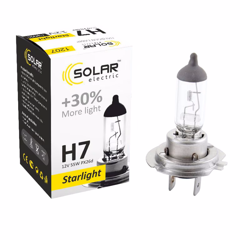 Галогенова лампа SOLAR H7 12V 55W PX26d Starlight +30% 1207