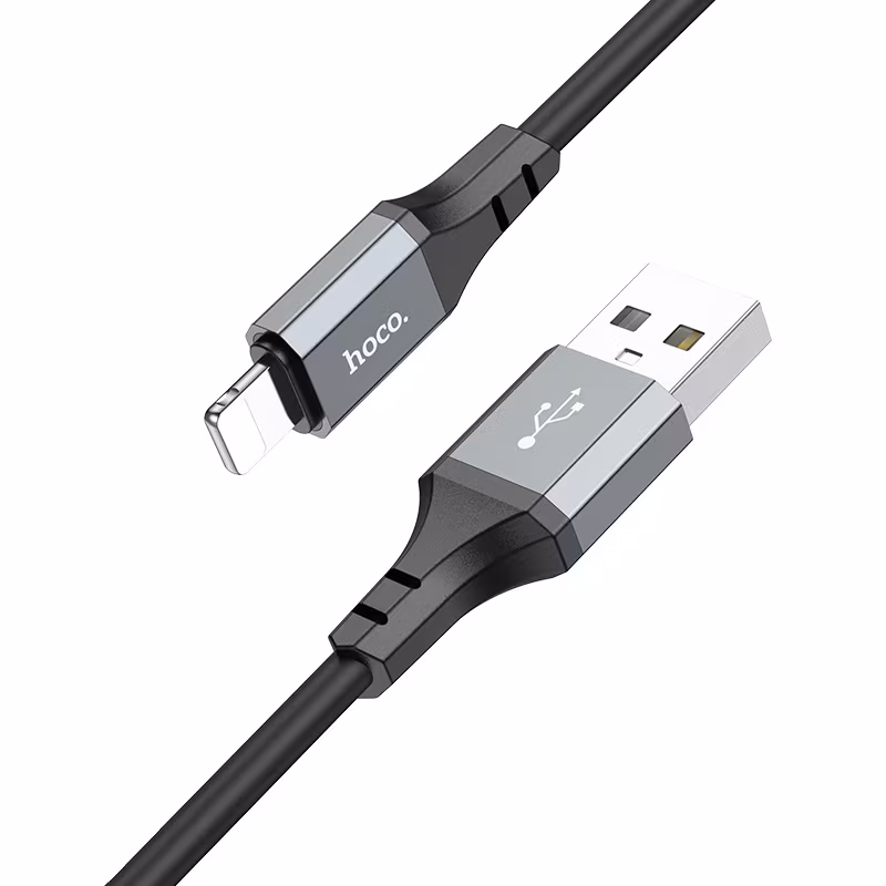 Кабель Hoco X86 iP Spear silicone charging data cable чорний HC-X86-UL-Black