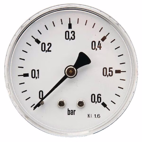 Манометр Ø63 0–0.6 бар 1/4" задній