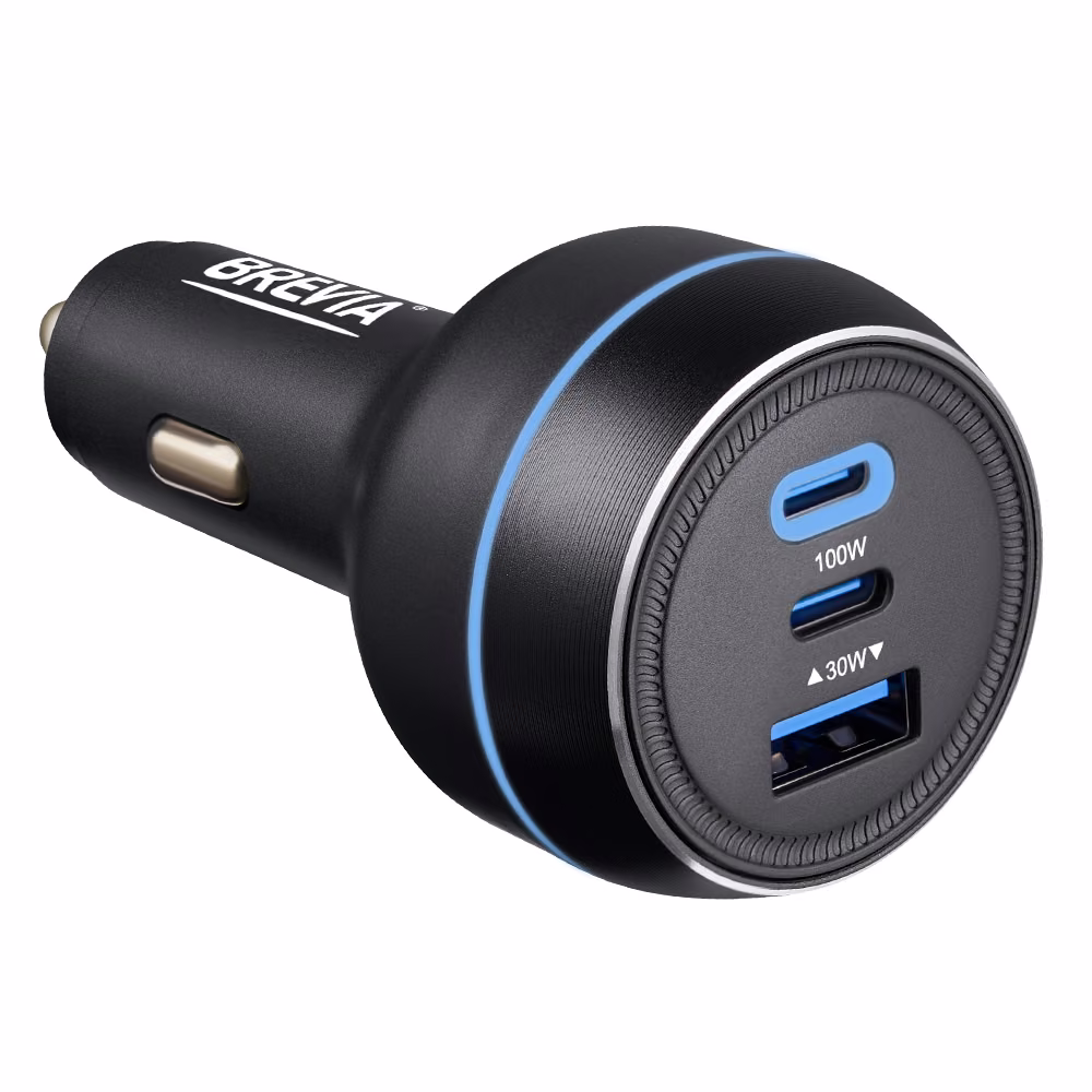 Автомобільний зарядний пристрій Brevia ePower TriPower PRO 130W 2xUSB-C+1xUSB-A, 46130DCUB 46130DCUB