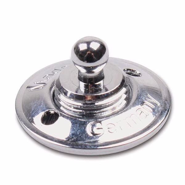 Нижня частина Quick-Action-Fastener, для кріплення тканина/тканина, хромована латунь PL11906