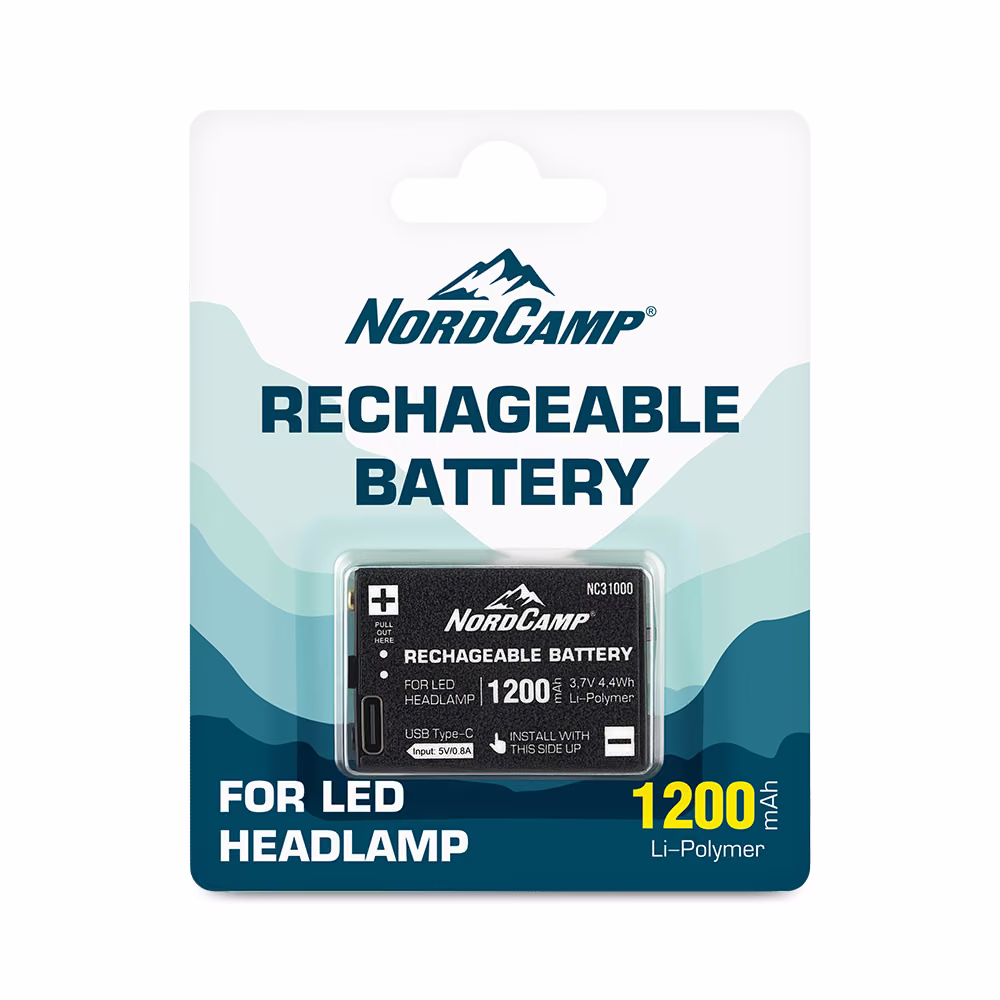Аккумулятор Nord Camp Li-ion 1200mAh Type C для налобних ліхтарів NC31000 NC31000