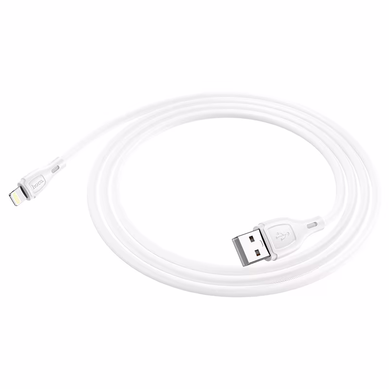 Кабель Hoco X61 Ultimate silicone charging data cable for iP 1м білий HC-X61-UL-White