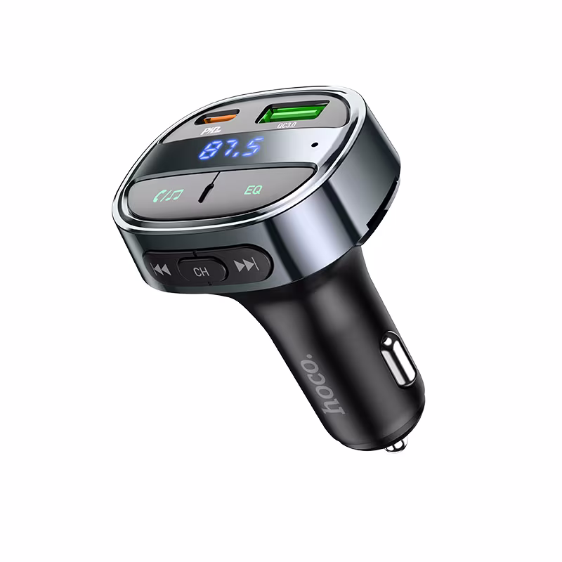 FM-трансмітер Hoco E70 PD30W+QC3.0 car BT FM transmitter чорний HC-E70-Black