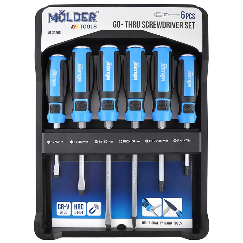 Набір викруток ударних з шестигранною опорою Molder MT33206 6шт MT33206