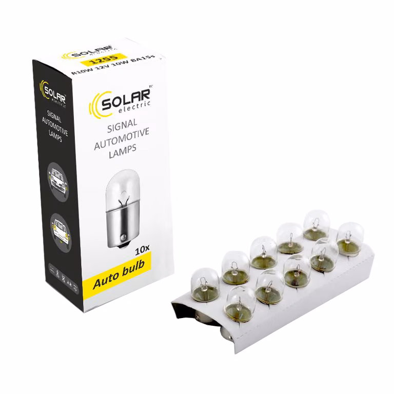 Лампа розжарювання SOLAR R10W 12V 10W BA15s, 10шт 1255