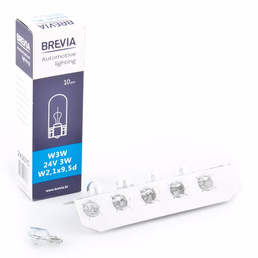 Лампа розжарювання Brevia W3W 24V 3W W2.1x9.5d CP 24307C