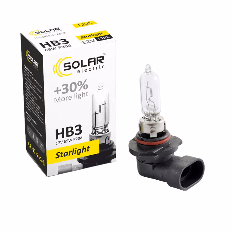 Галогенова лампа SOLAR HB3 12V 65W P20d Starlight +30% 1205