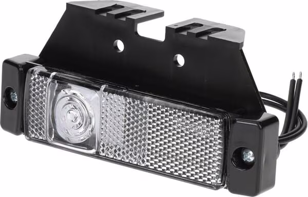 Ліхтар світлодіодний передніх габаритів, прямокутний 12-24V, 130x57x43mm, Kramp LA30143