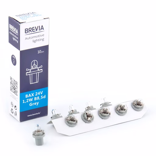 Лампа розжарювання Brevia BAX 24V 1.2W B8.5d Grey CP 24321C