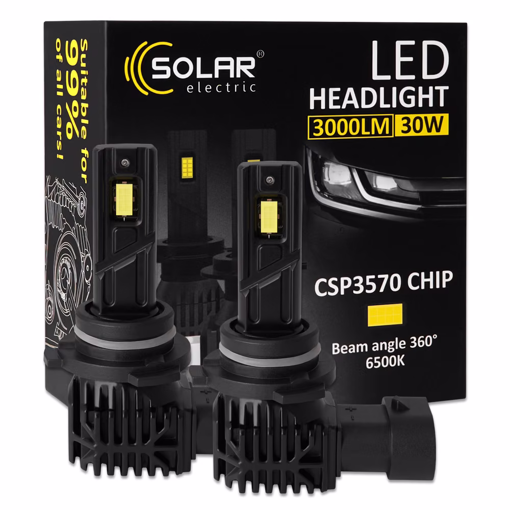 Автолампа Solar LED HB4(9006) 12/24V 30W 3000Lm 6500K CSP3570 2шт 8406S2 8406S2