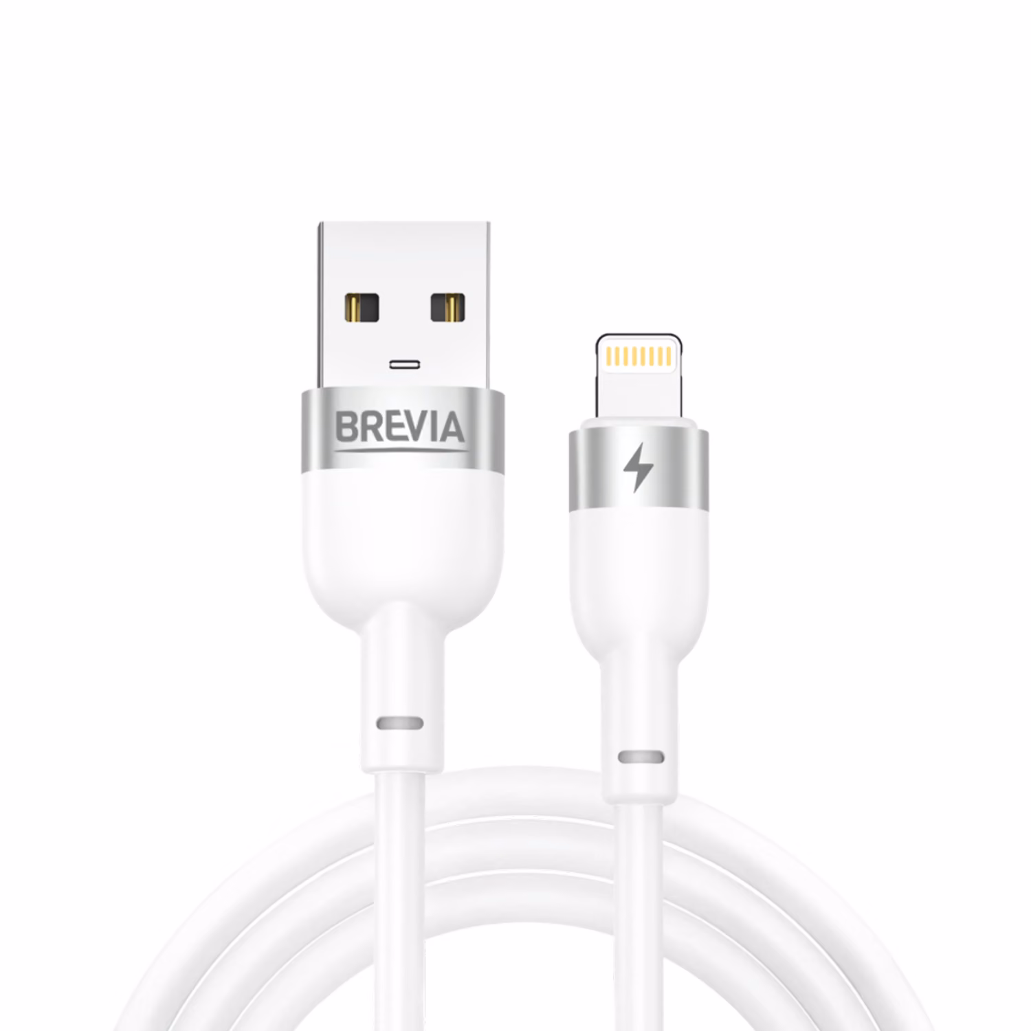 Кабель Brevia USB to Lightning 2,4A 1,2м, білий ZIP, 52120WULZ1 52120WULZ1