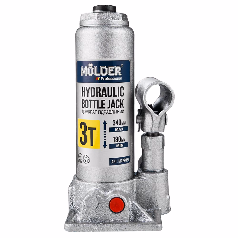 Домкрат гідравлічний пляшковий Molder 3т 180-340 мм MA29030 MA29030