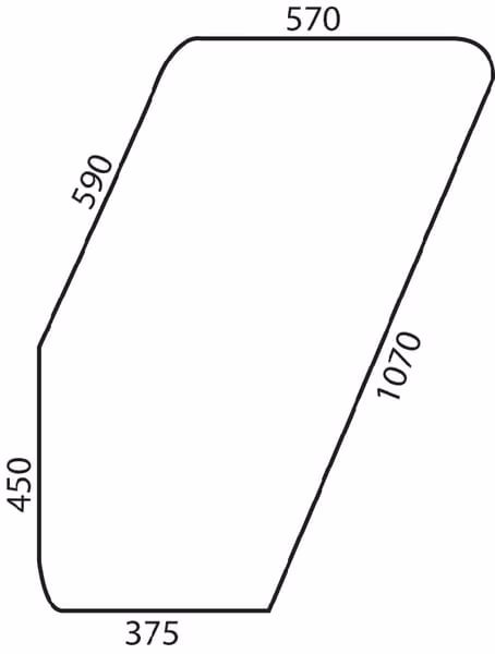 Дверне скло D9005T