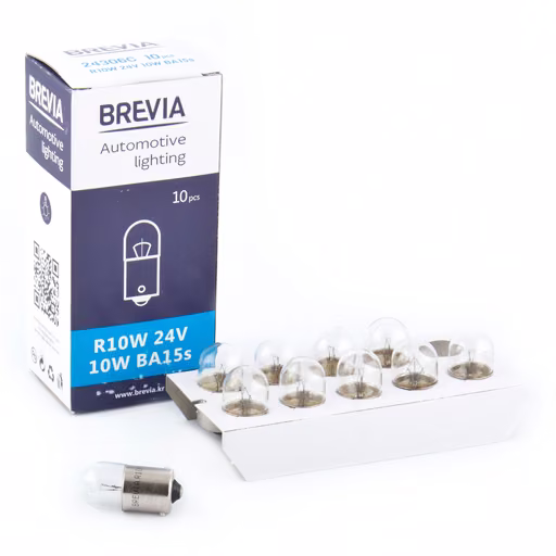 Лампа розжарювання Brevia R10W 24V 10W BA15s CP 24306C