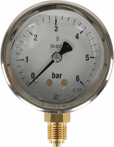 Манометр Ø63 0–6 бар 1/4 "знизу MA636L04SSGF