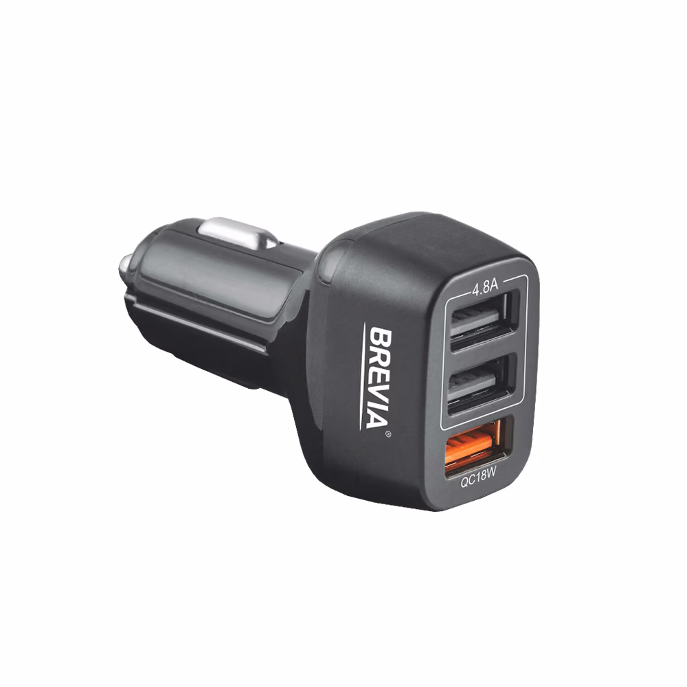 Автомобільний зарядний пристрій BREVIA ePower TriDrive 42W 3xUSB-A чорний 46042TUB 46042TUB