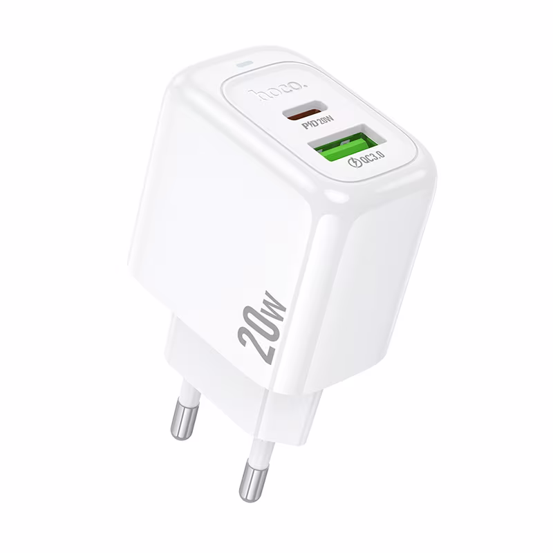 Мережевий зарядний пристрій Hoco CS54A Surplus PD20W+QC3.0 charger білий HC-CS54A-White