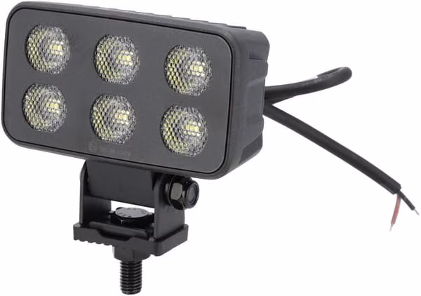 Світильник робочий LED, 60Вт, 4630лм, прямокутний, 12/24В, білий, 115x65x47мм Deutsch штекер, прожекторне світло, 12LED LA10834