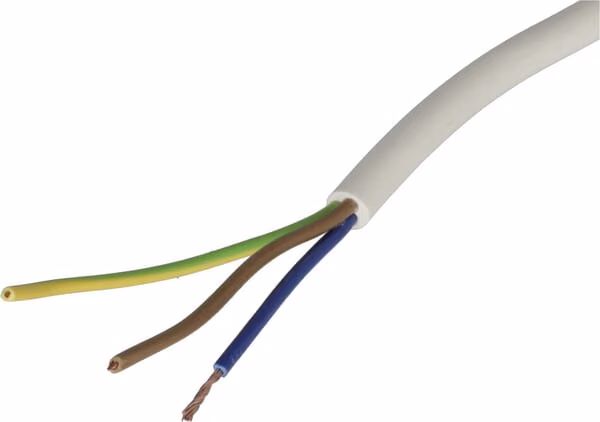 Кабель 3x0,75 мм², білий, ПВХ, пог.м, Helukabel H05VVF3X075WH