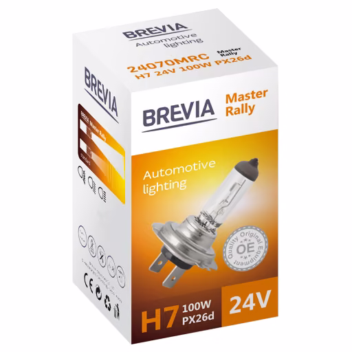 Галогенова лампа Brevia H7 24V 100W PX26d Master Rally CP 24070MRC