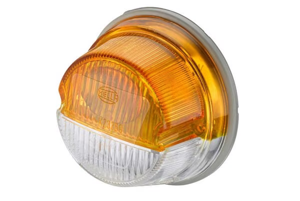 Маркер 18 / 3W, круглий, 12V, бурштиновий / прозорий, Ø 78мм, Hella 2BE001259061