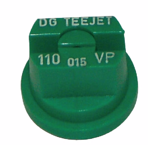 Плоска віялова насадка DG 110° 015 зелений пластик TeeJet DG110015VP