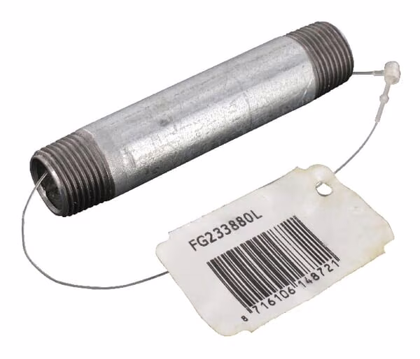 Ніпель трубний, оцинкований, 3/8"x80mm