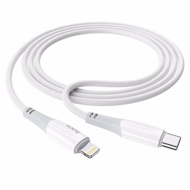 Кабель Hoco X70 Ferry PD charging data cable for iP 1м білий HC-X70-L-White