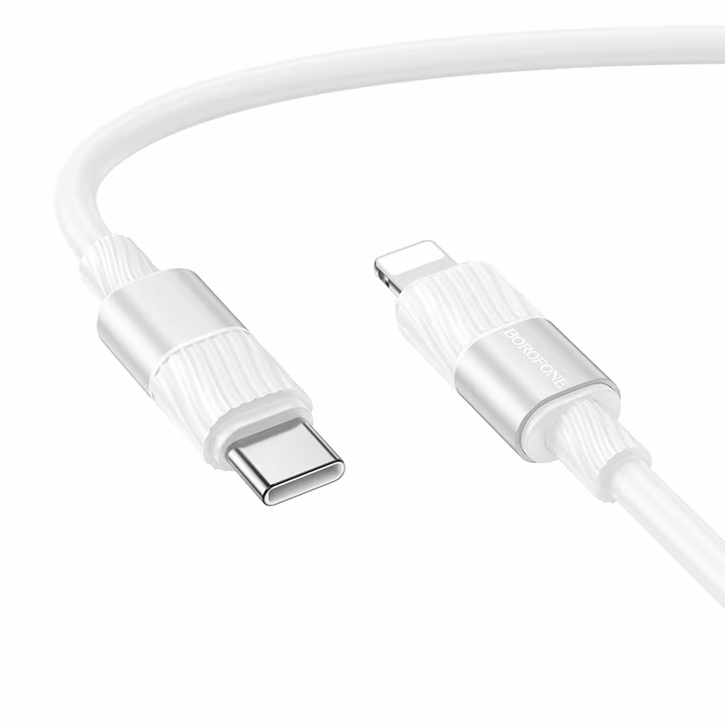 Кабель Borofone Charge PD charging data cable iP 1м білий