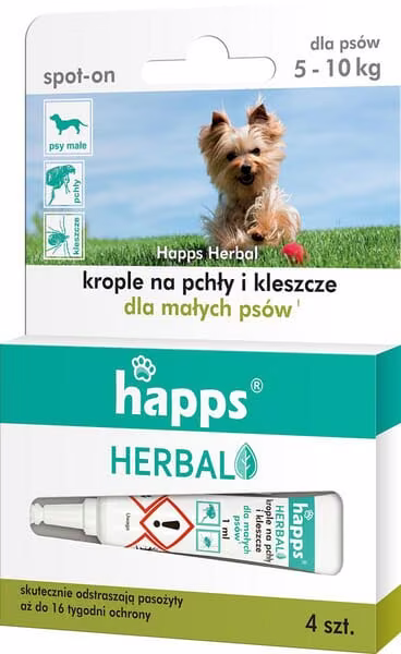 HAPPS Herbal - краплі для відлякування комах для малих собак, 5-10 кг 15941612