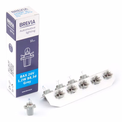Лампа розжарювання Brevia BAX 24V 1.2W B8.3d Grey CP 24322C