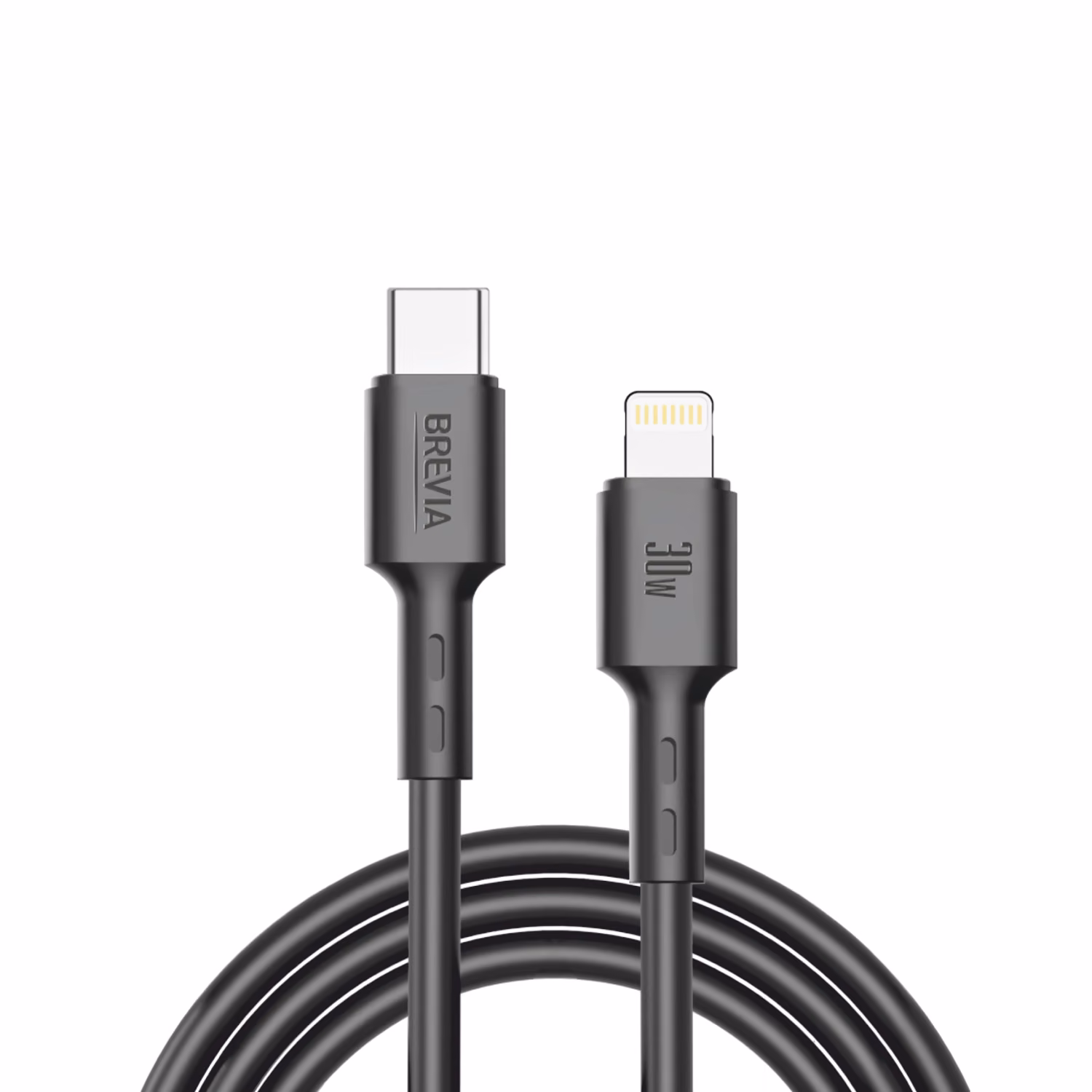 Кабель Brevia Type-C to Lightning 30W 2м, чорний ZIP, 51200BCLZ1 51200BCLZ1