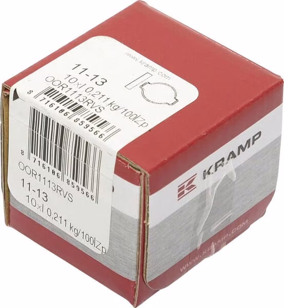 Хомут-кліпса подвійний, нержавіюча сталь, 11-13 мм OOR1113RVS