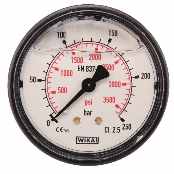 Манометр Ø63 0–250 бар 1/4" задній MA63250B04PLGF