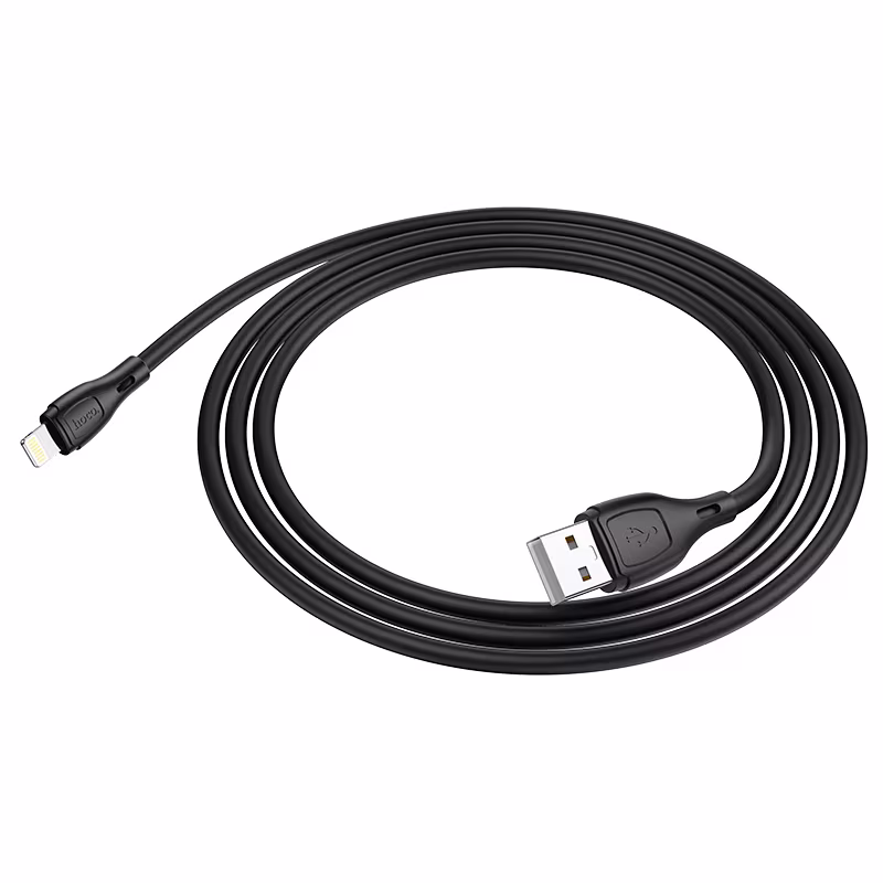 Кабель Hoco X61 Ultimate silicone charging data cable for iP 1м чорний HC-X61-UL-Black