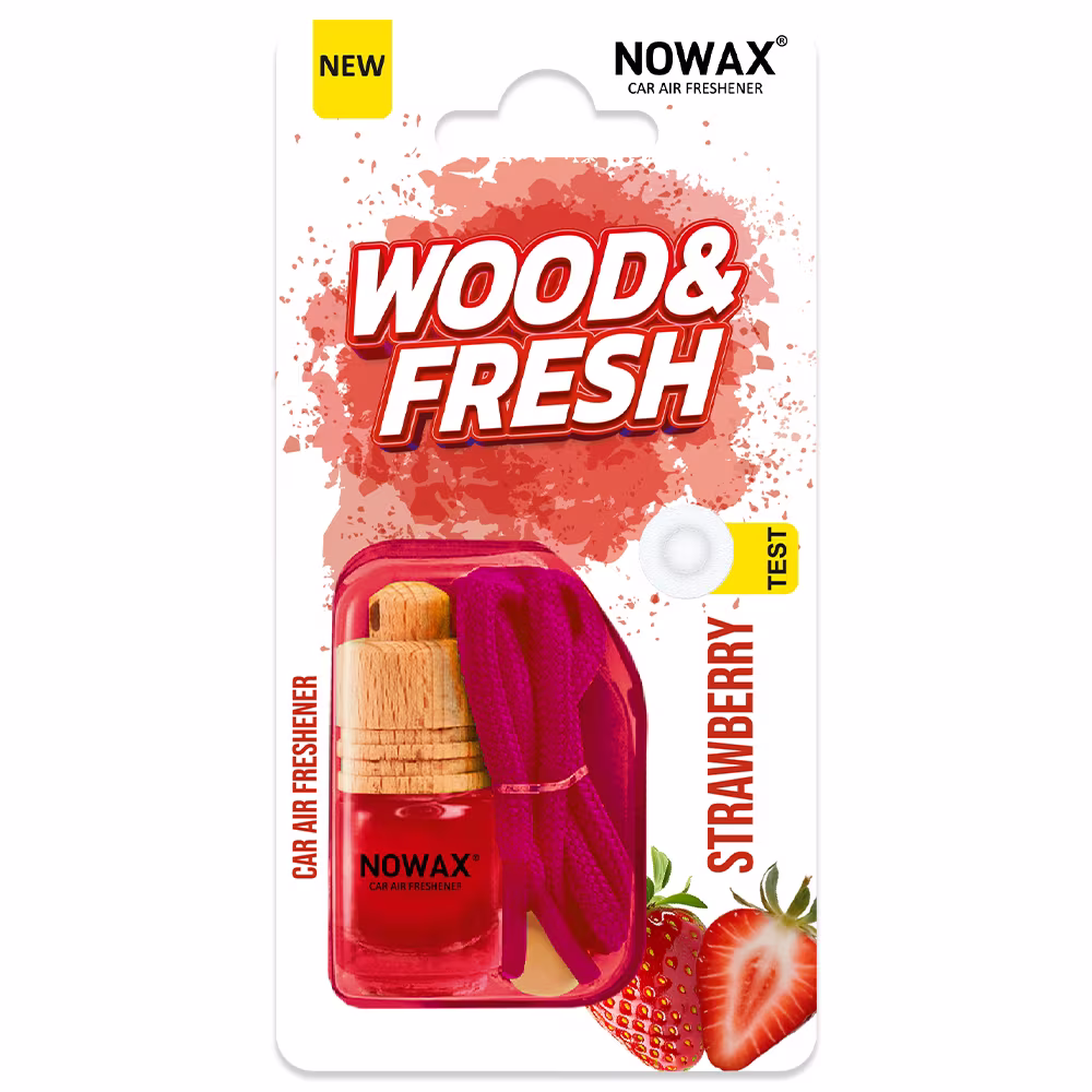 Ароматизатор повітря в блістері Nowax Wood&Fresh - Strawberry, NX92105
