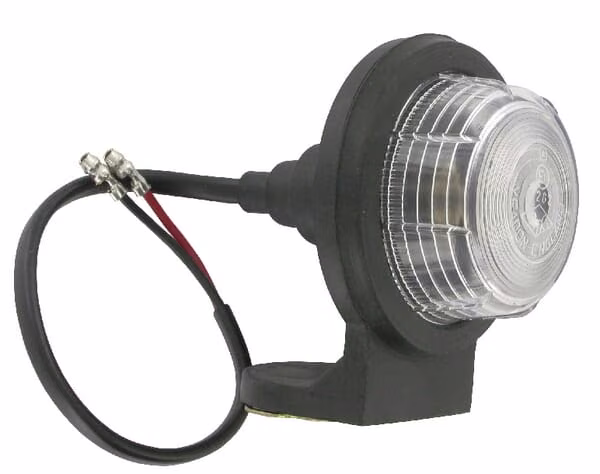 Ліхтар габаритний круглий, 12/24В, білий, на болтах,Britax TOR2460