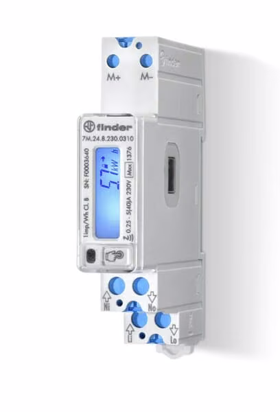 Лічильник електроенергії 1 фаза 40A LCD S0+NFC
