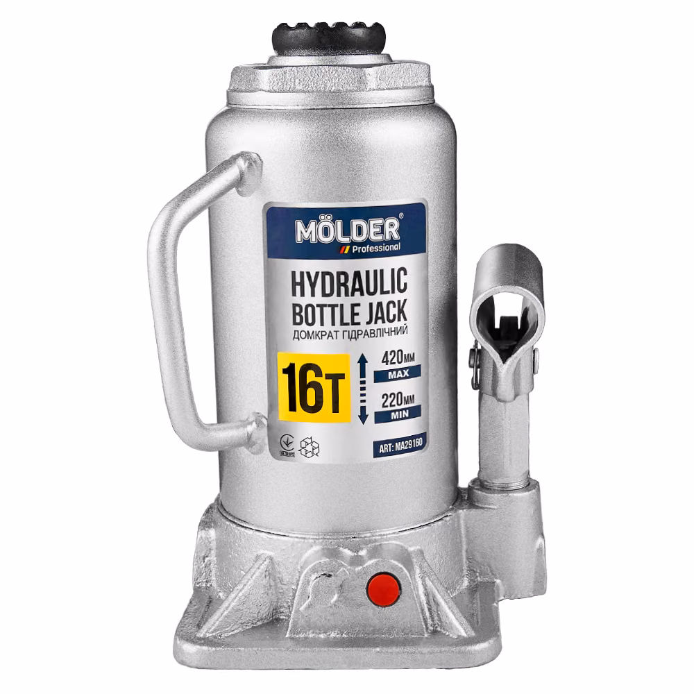 Домкрат гідравлічний пляшковий Molder 16т 220-420 мм MA29160 MA29160
