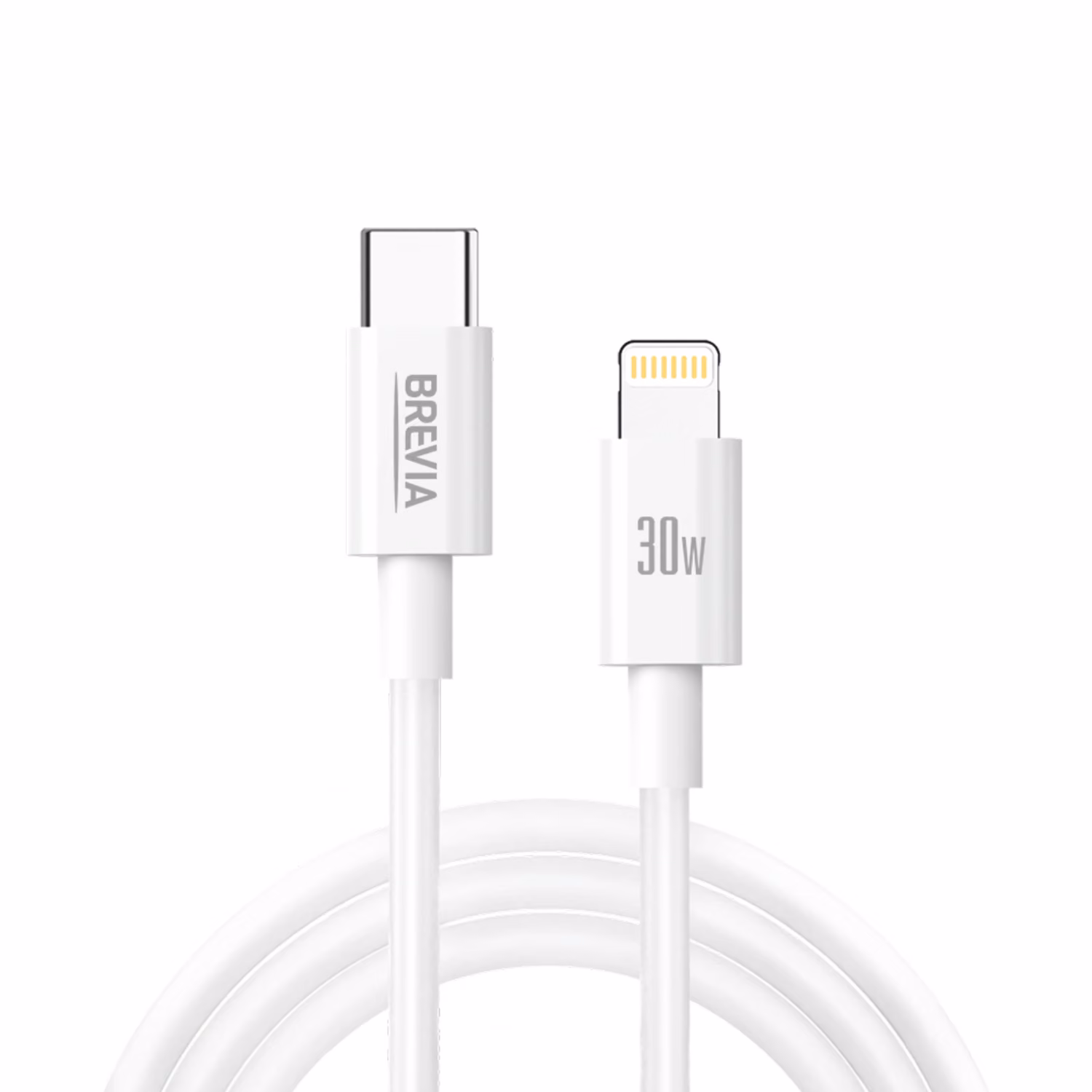 Кабель Brevia Type-C to Lightning 30W 1м, білий box, 55100WCLC1 55100WCLC1