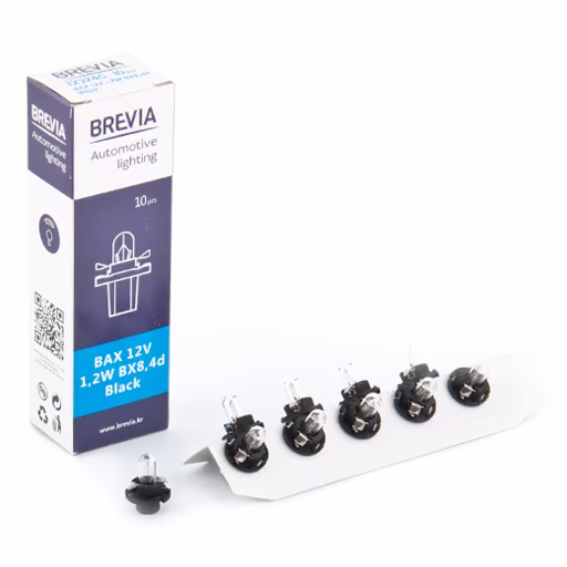 Лампа розжарювання Brevia BAX 12V 1.2W BX8.4d Black CP 12324C